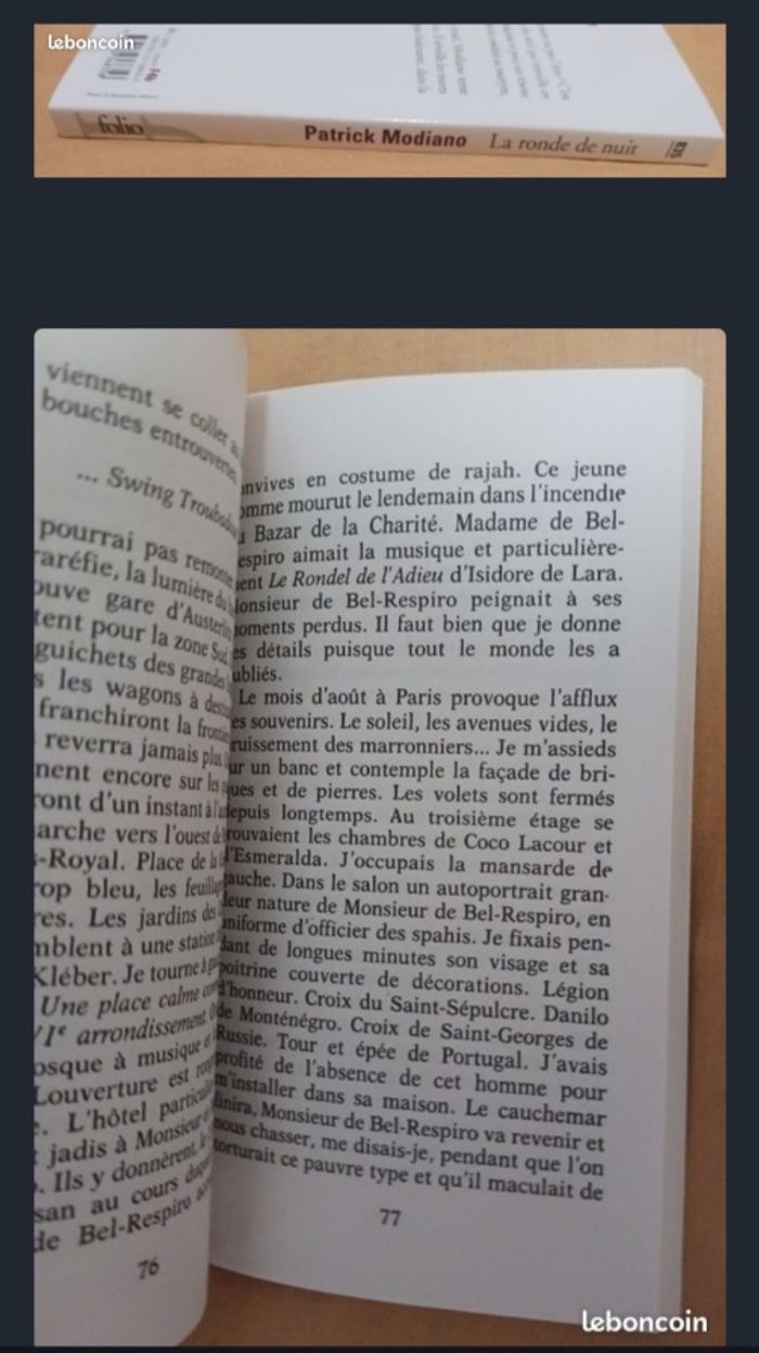 La ronde de nuit de Patrick Modiano, Folio - photo numéro 3