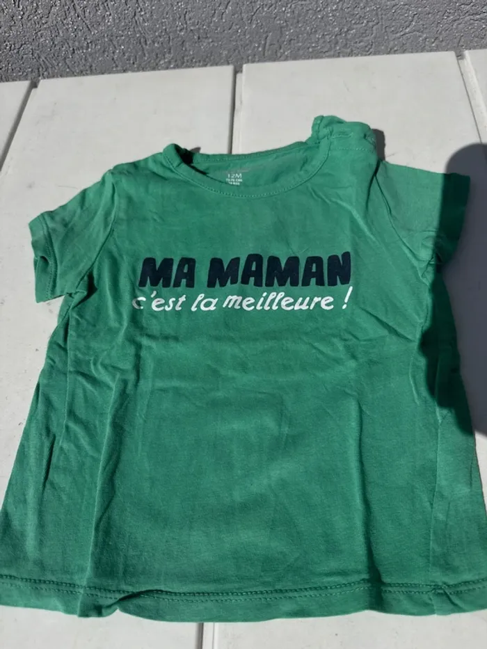 T shirt taille 12 mois 74 cm