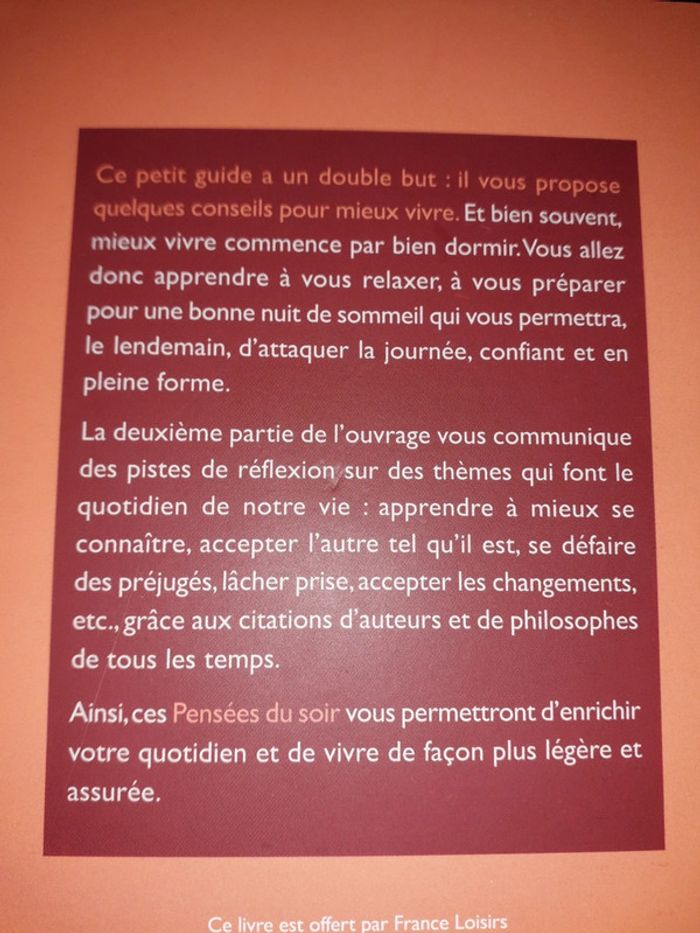 Livre Pensées du soir - photo numéro 3