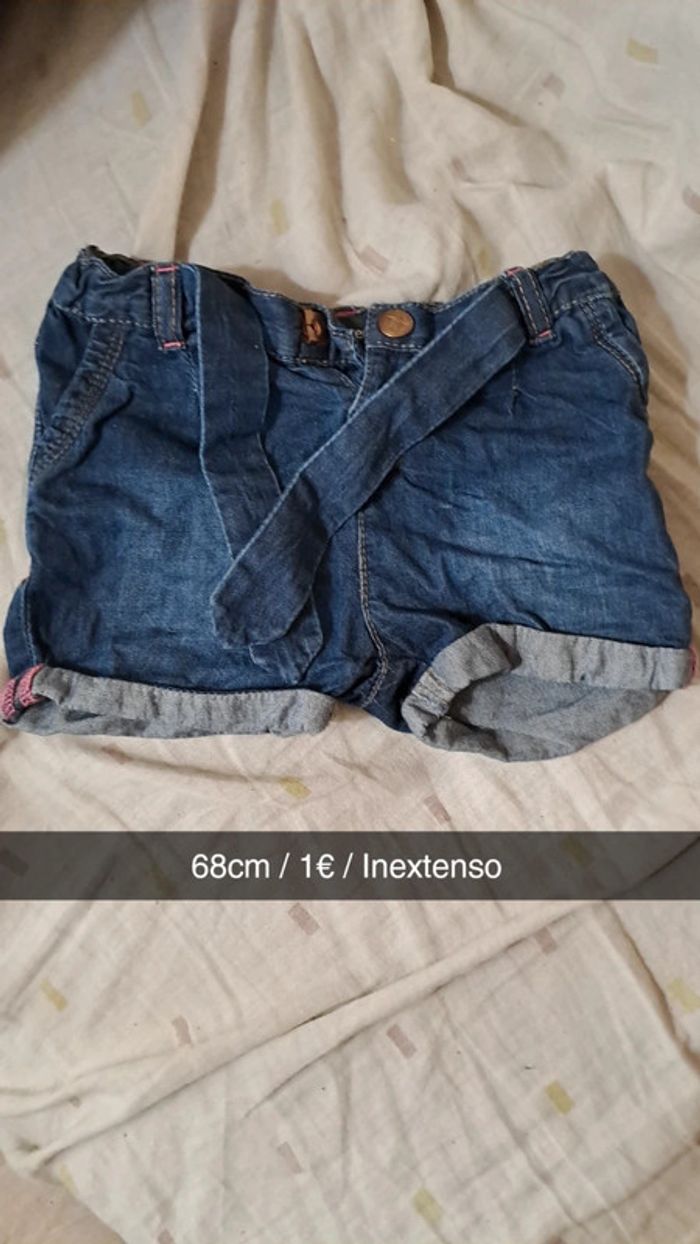 Short en jeans à ceinture