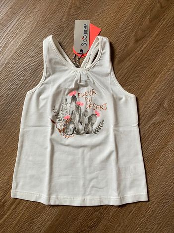 Haut sans manches 3 pommes 5 / 6 ans fille