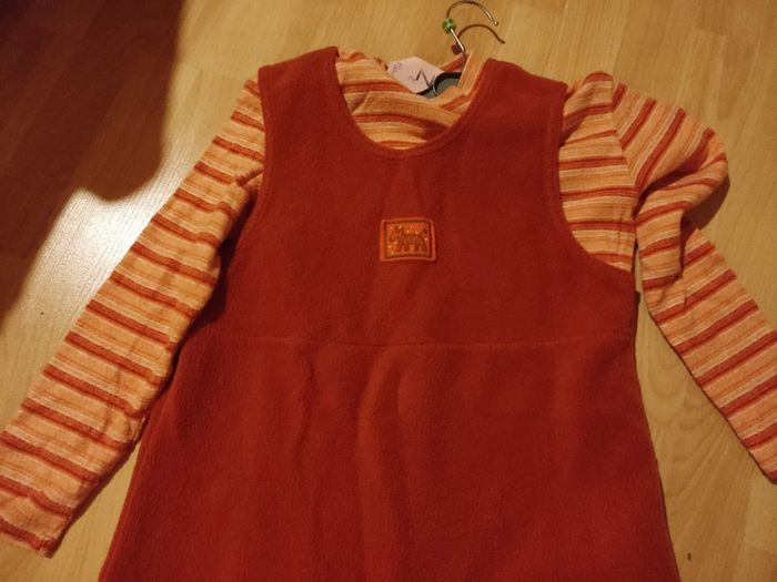 ensemble robe sous pull ton orangé, 12 ans - photo numéro 2
