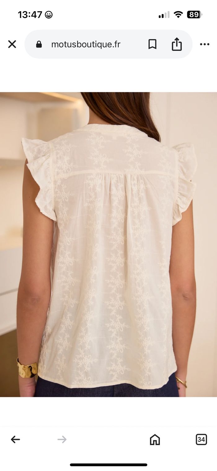 Blouse brodée  romantique - photo numéro 3