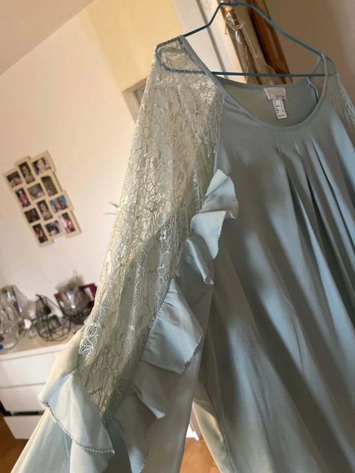 Blouse vert d eau taille 52 - photo numéro 2