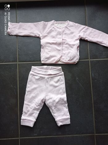 Ensemble coton épais fille, In Extenso, taille 9 mois