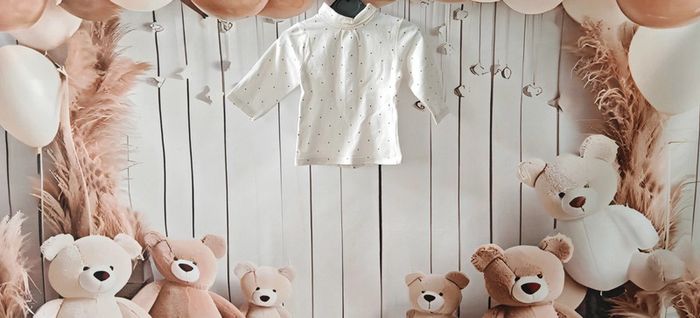 Haut fille manche longue blanc à pois Kiabi 3 mois