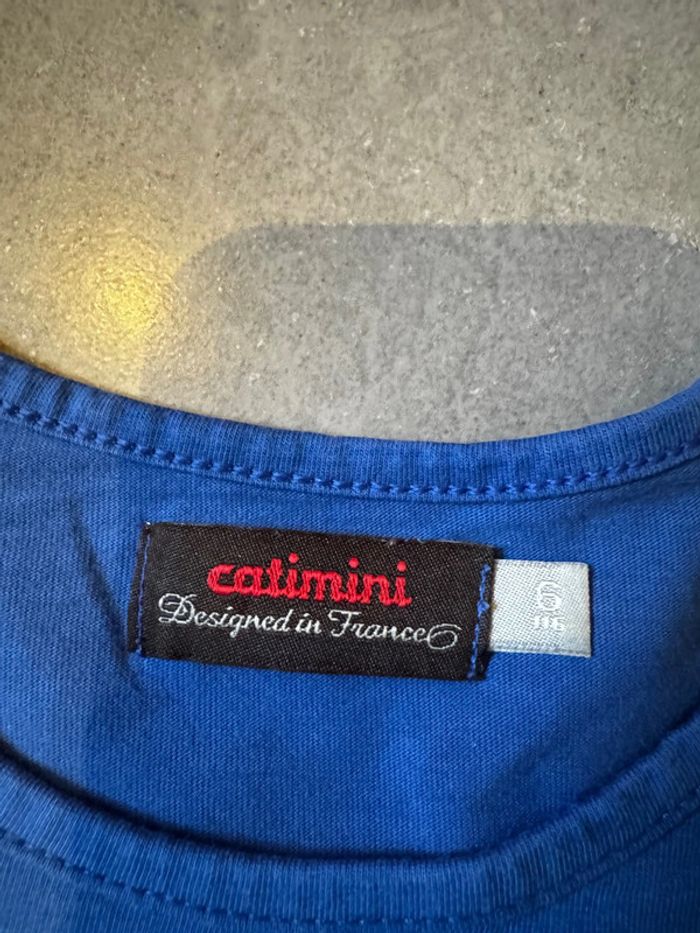 T shirt manches longues - Catimini - Give love - Bleu - 6 ans - photo numéro 2