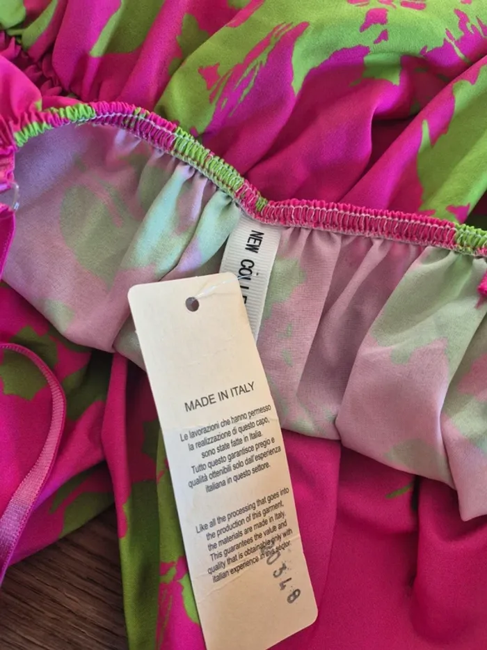 Débardeur Fuschia et Vert Femme Taille Unique - photo numéro 3