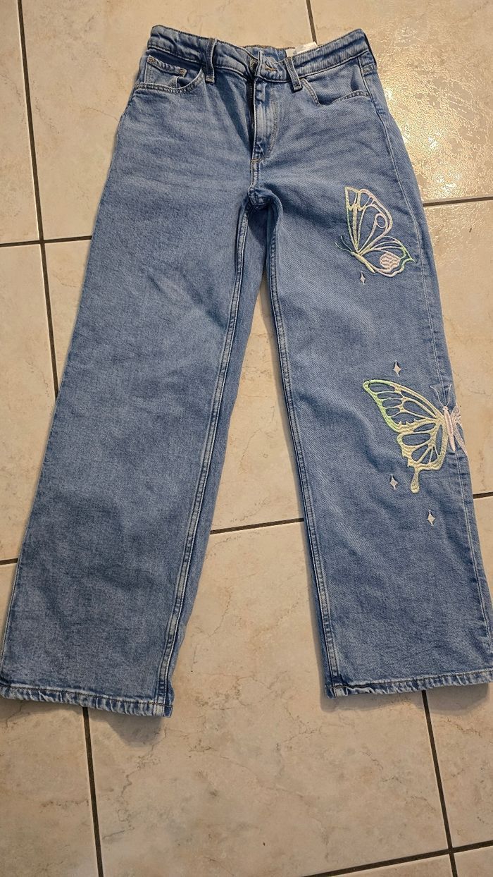 🤩🩷superbe  Jeans wide leg 11 ans fille 🩷🤩 - photo numéro 2