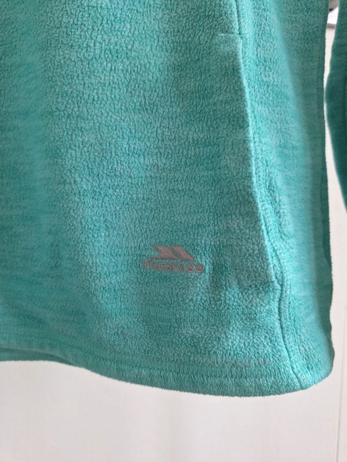 Pull sweat à capuche Trespass vert d'eau, bleu enfant 11/12 ans - photo numéro 3