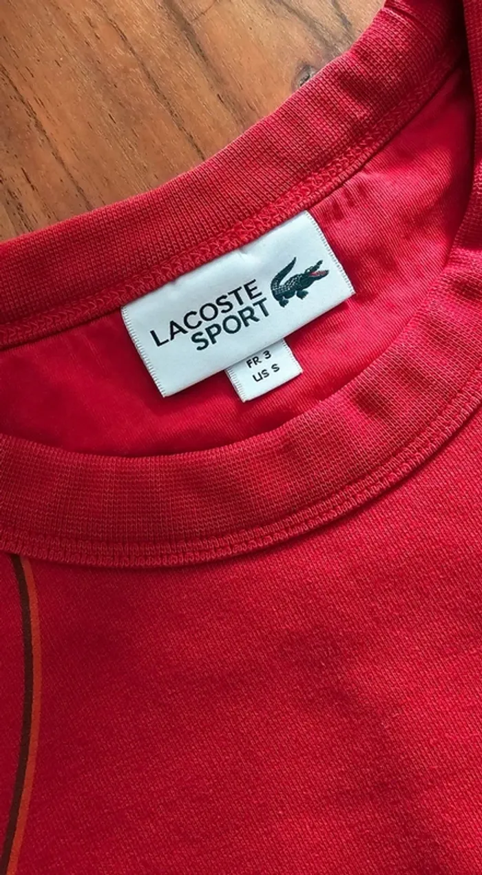 Sweat Lacoste rouge - Taille S - photo numéro 5