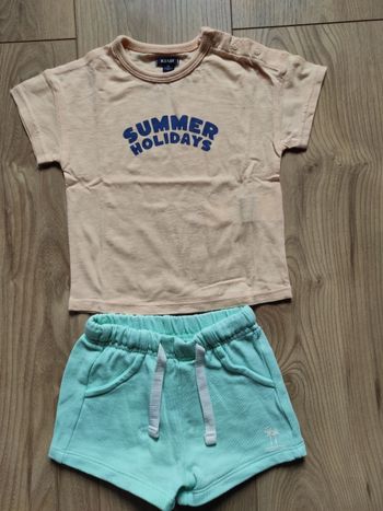 Ensemble short + t-shirt 12 mois Kiabi