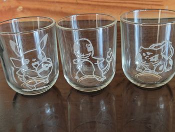 Lot de 3 verres Pokemon