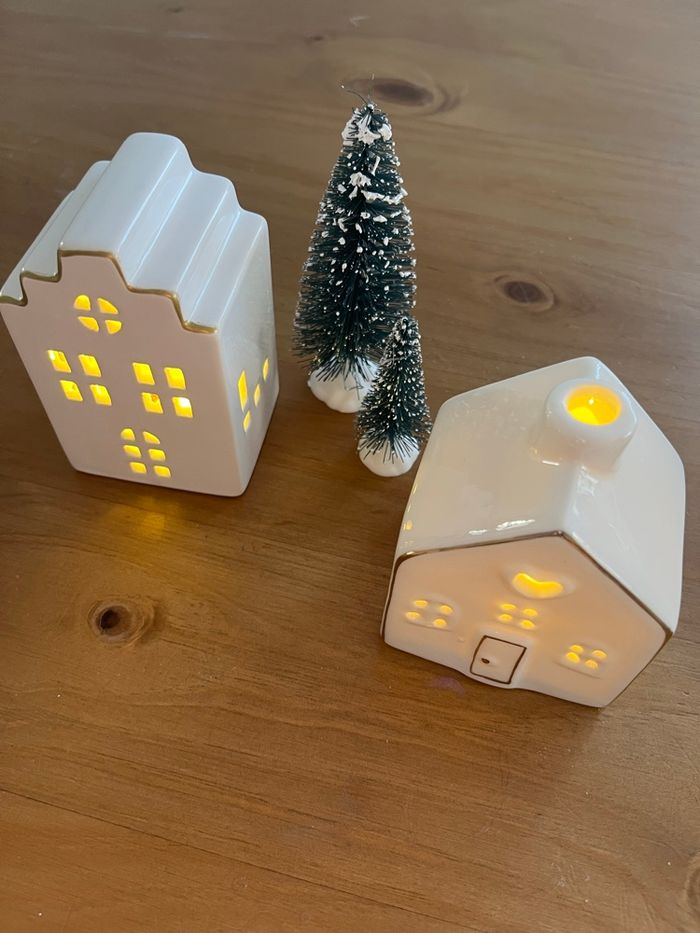 Petites maisons de Noël en céramique - photo numéro 4