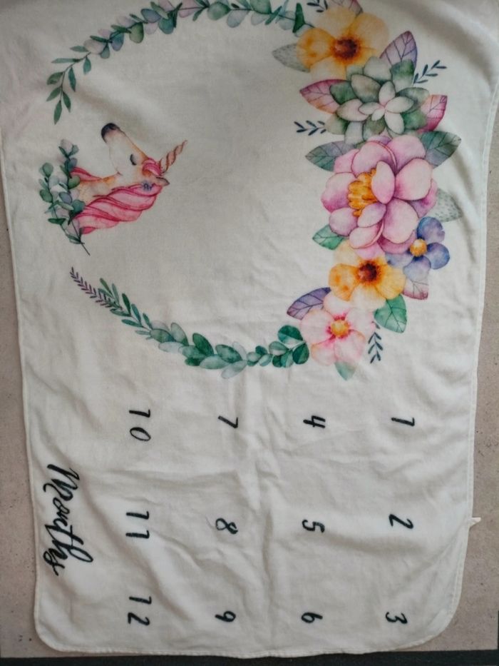 Plaid numéro pour photos des mois