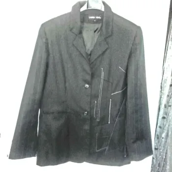 Blazer patchwork noir gris 44