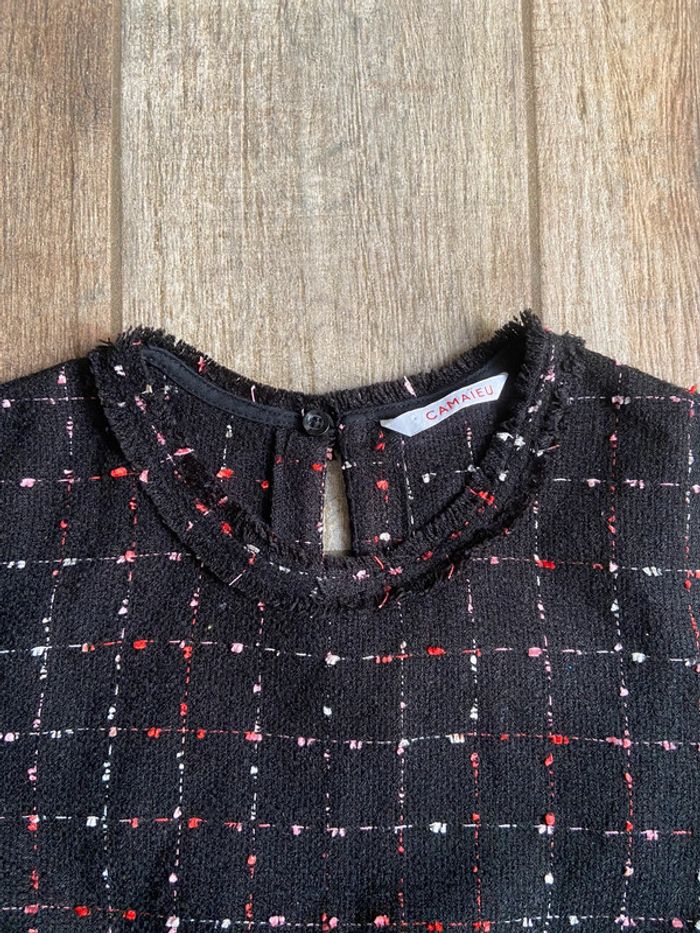 Haut manches courtes tweed camaïeu - photo numéro 4