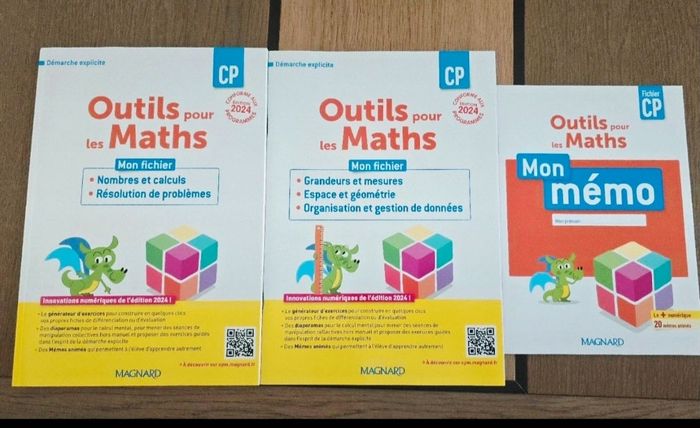 2 fichiers outils pour les maths 2024 CP et mémo neufs