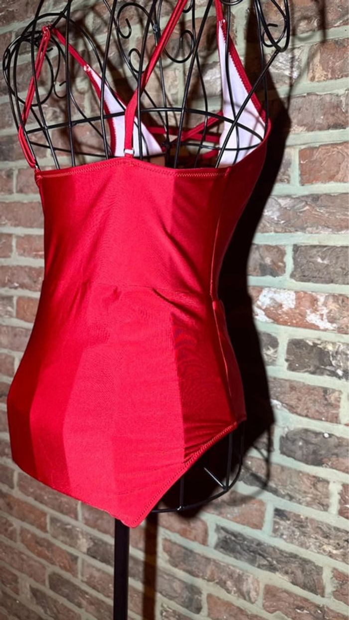 Maillot une pièce rouge bordeaux Shein Taille S / 36 - photo numéro 9
