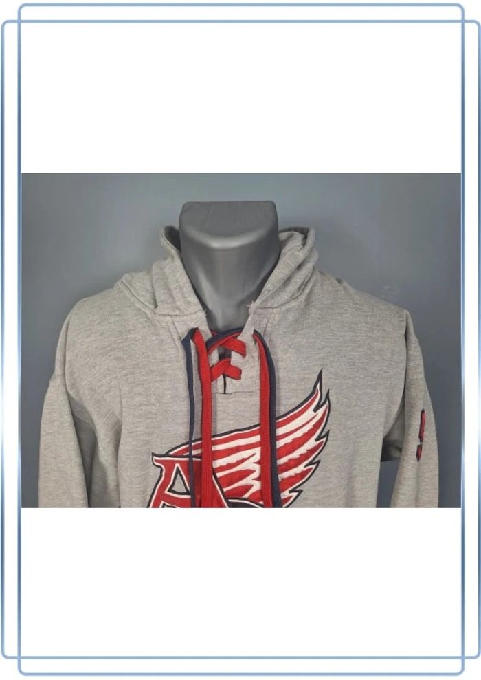 Sweat à capuche / hoodie - taille XL - gris noir brodé (327) - photo numéro 3