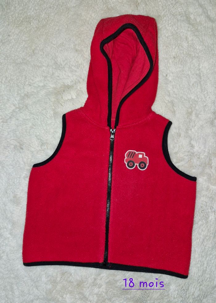 Gilet sans manches garçon 18 mois