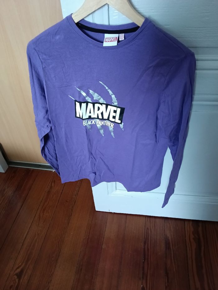 Tee-shirt marvel violet et multicolore