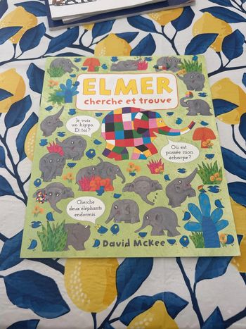 Livre cherche et trouve elmer