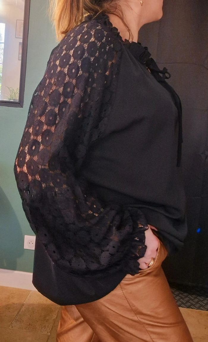 Blouse manches dentelle - photo numéro 2