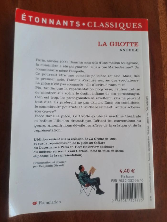 Livre La Grotte, Anouilh - photo numéro 2
