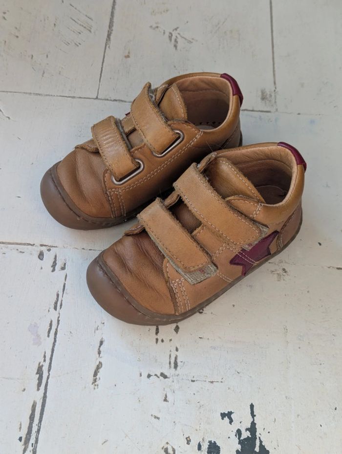 Chaussures en cuir camel à étoile bordeaux Bopy – taille 22 - photo numéro 8