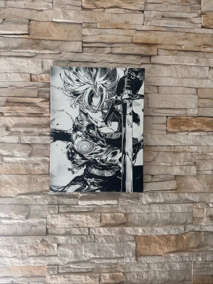 Tableau Trunks futur épée Dragon Ball en toile 30x40cm - photo numéro 6