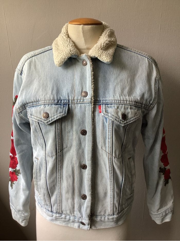 Veste Levi’s Sherpa brodé fleurs - photo numéro 4