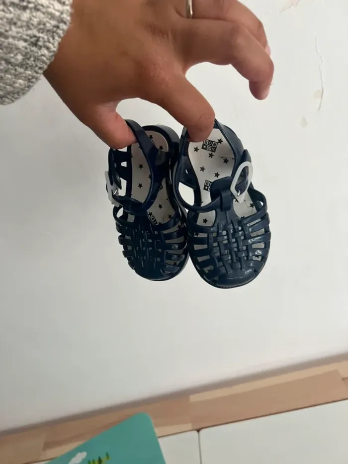 Sandales Méduse bébé – Taille 21 – Bleu marine - photo numéro 4