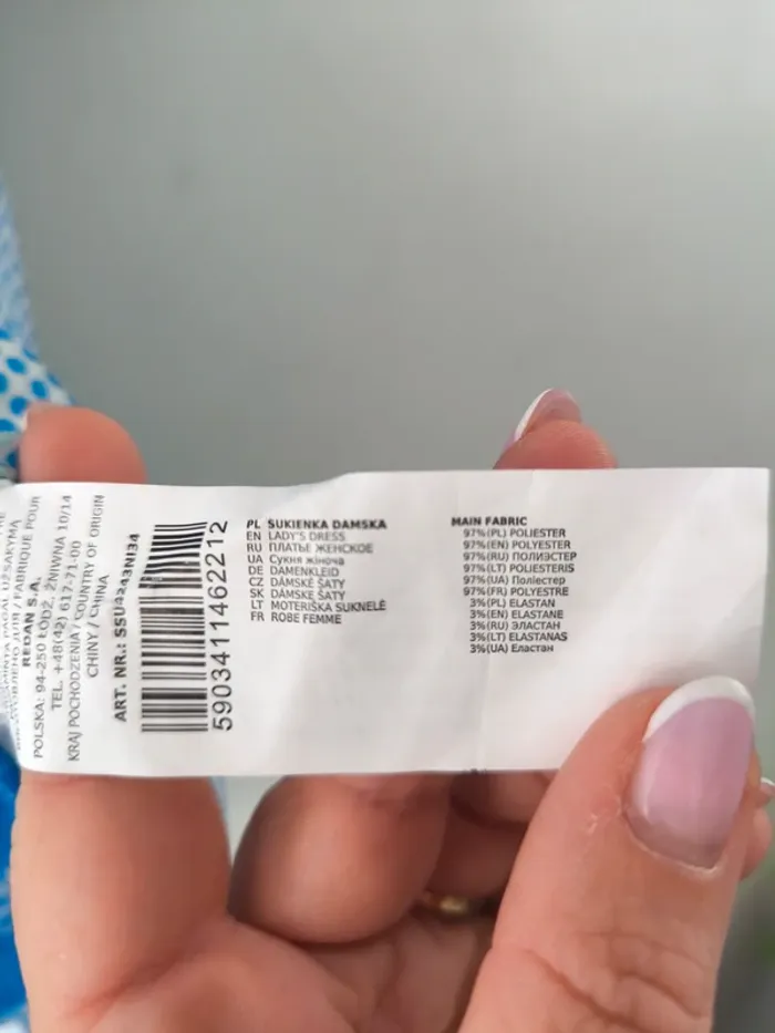 Robe bleue imprimée Top Secret Woman – Taille 34 – Neuve avec étiquette - photo numéro 3