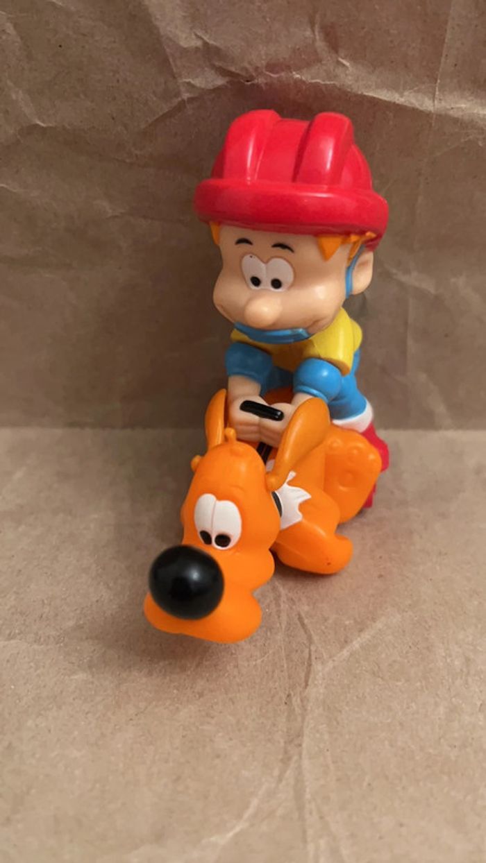 Quick 2001 - Boule et Bill vintage - Boule à moto sur Bill 9cm x 9cm