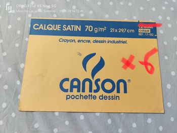 6 feuilles calque satin 70g/M2 21x29, 7cm canson Réduction jusqu'à -70%