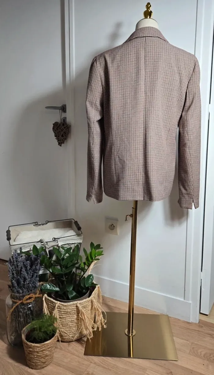 Veste/blazer Kiabi marron,bordeaux,crème taille L/40 - photo numéro 3