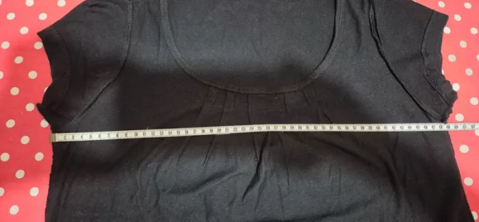 Robe d'été uni noir 100% coton. - photo numéro 5