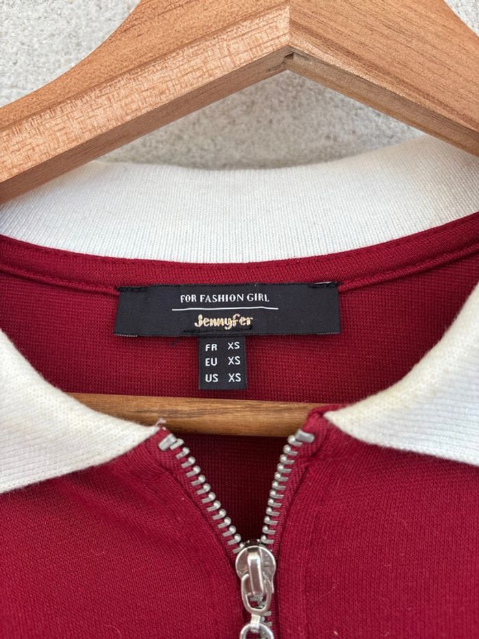 Robe pull bordeaux avec col - photo numéro 2