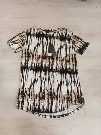 Tee shirt noir et beige homme L
