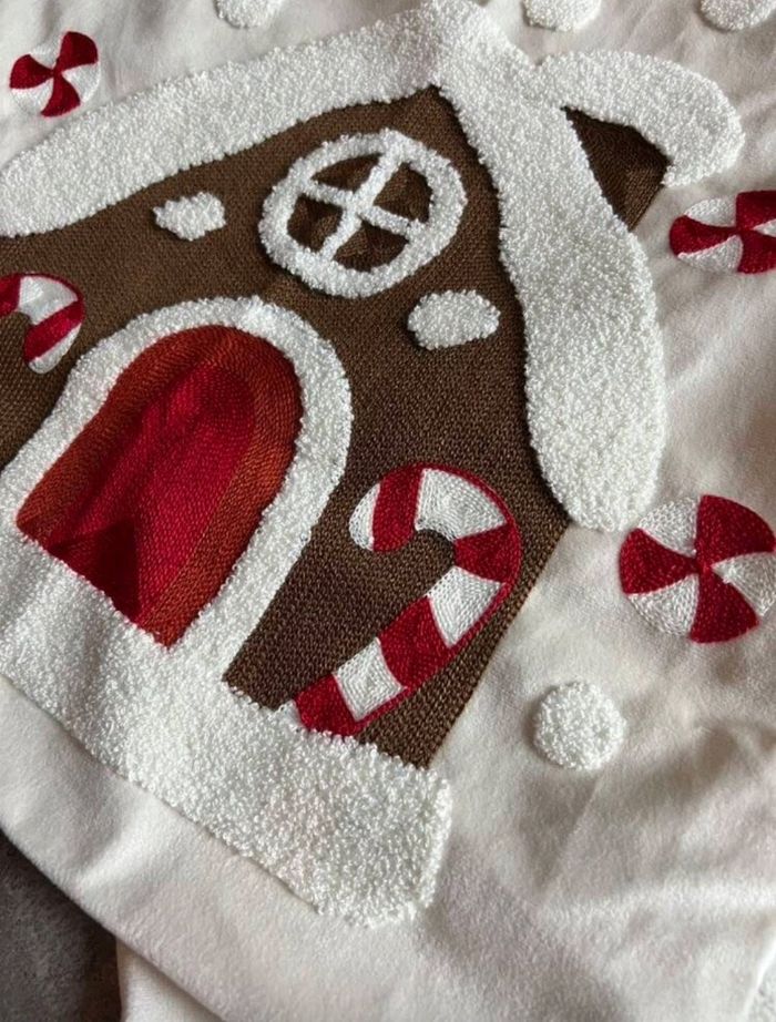 Housse de coussin Noël - Maison Pain d'Epices - 45x45cm - Neuve - photo numéro 4