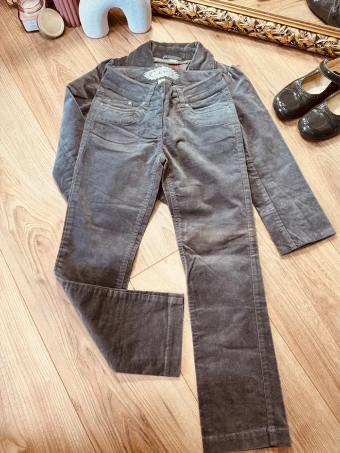 Taille 8 ans veste fille No no gris * chic * 🌸 - photo numéro 7