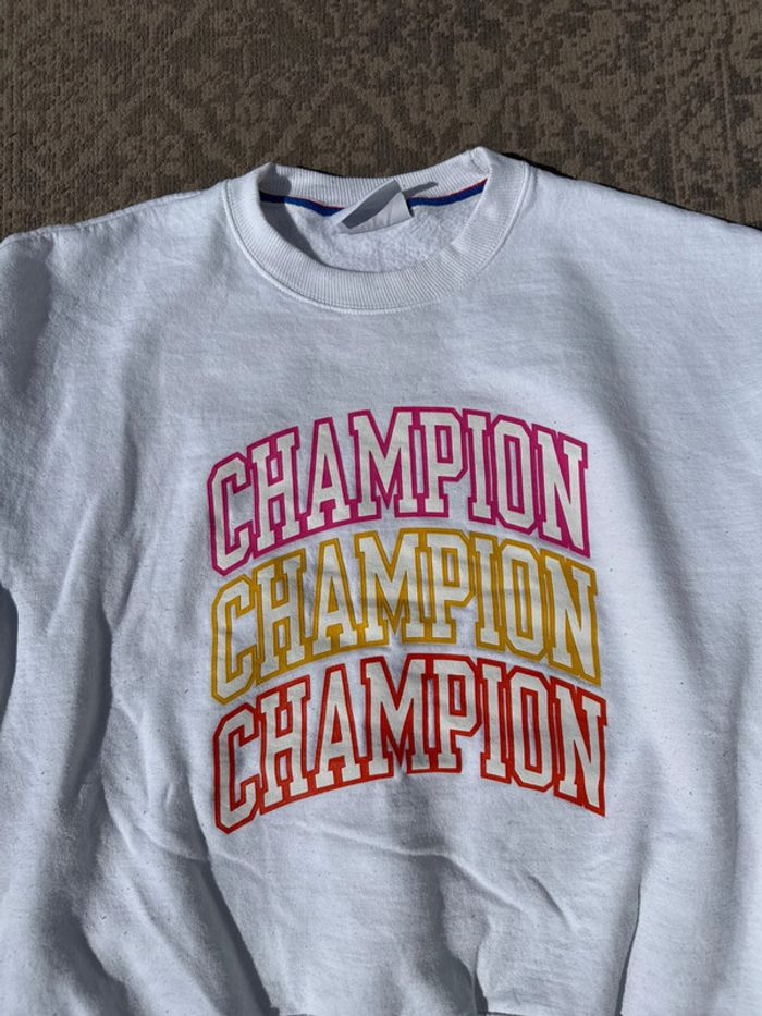 Sweat Champion blanc multicolore (taille M) - Mixte - photo numéro 2