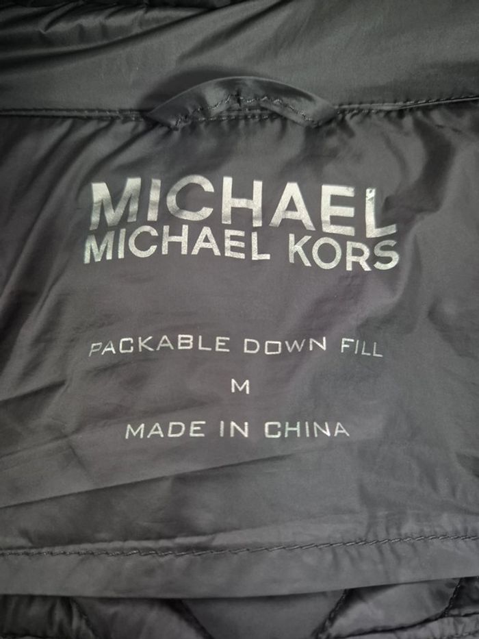 Veste longue 3/4 Michael Kors gris foncé noir pour femme package down fill - photo numéro 4