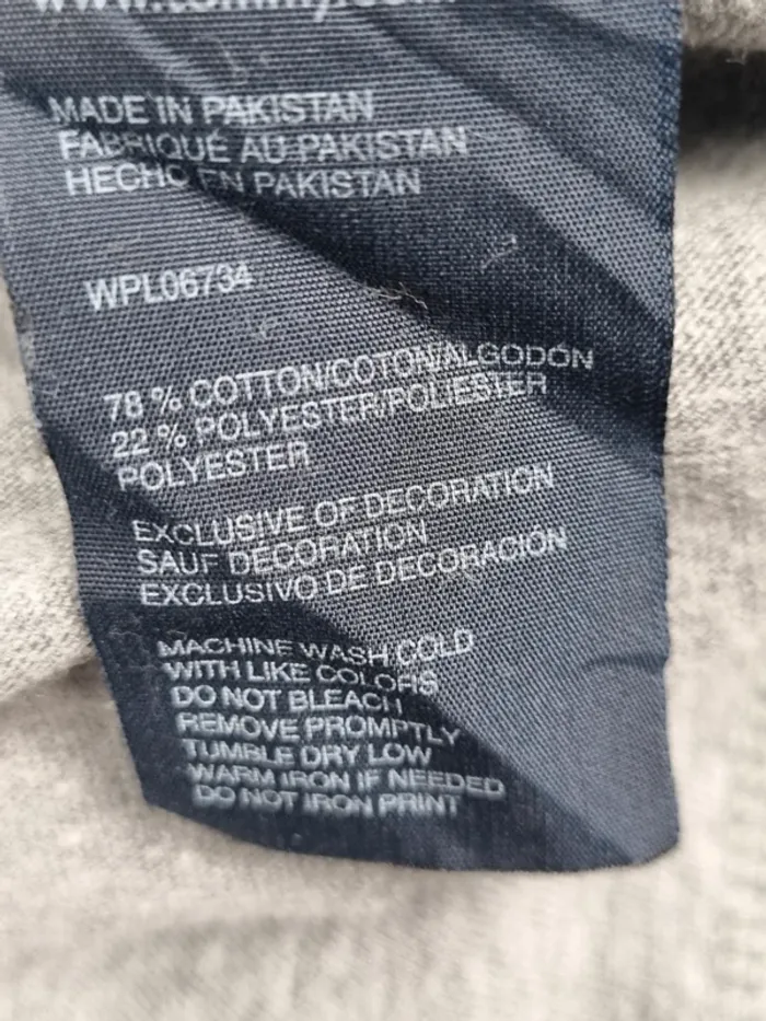 Sweat à capuche Tommy Hilfiger gris clair – Taille L Femme - photo numéro 6
