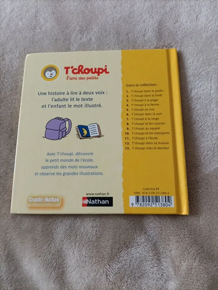 Livre T'choupi à l'école - histoire à deux voix - photo numéro 2