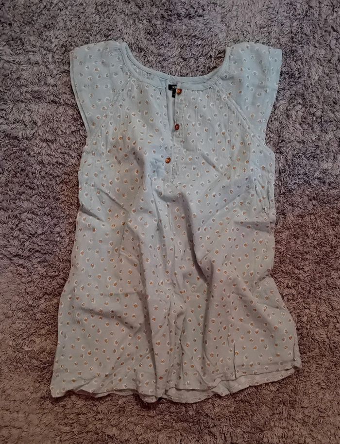 Robe bleu à pois pailletés