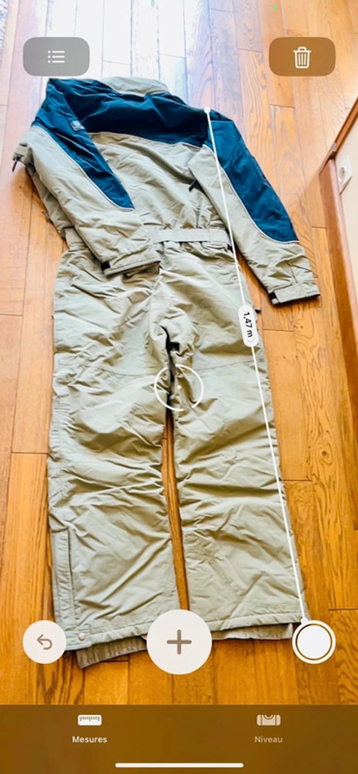 Sublime combinaison de ski taille XL queshua casi neuve bleu marine beige - photo numéro 12