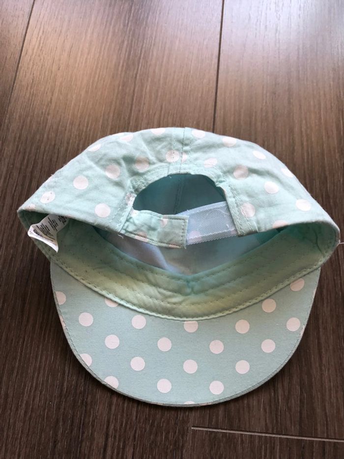 Casquette bebe vert eau 0-3 mois Tex Baby (portée 2 fois) - photo numéro 2