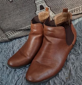 Bottines cuir marron 39